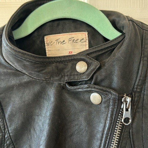 We the Free / Free People Vegan Leather Jacket XS - Picture 2 of 8